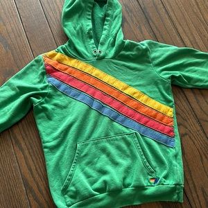 Aviator Nation Green Rainbow Hoodie